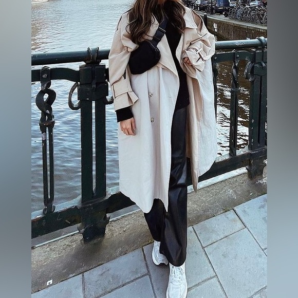 Nasty Gal Oversized Belted Trench - Picture 1 of 4